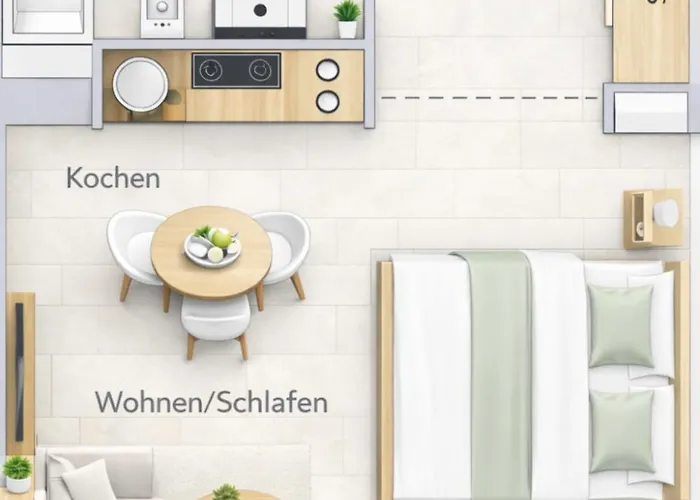 Meos 3 -zentrum-hofblick-gym-netflix Apartment